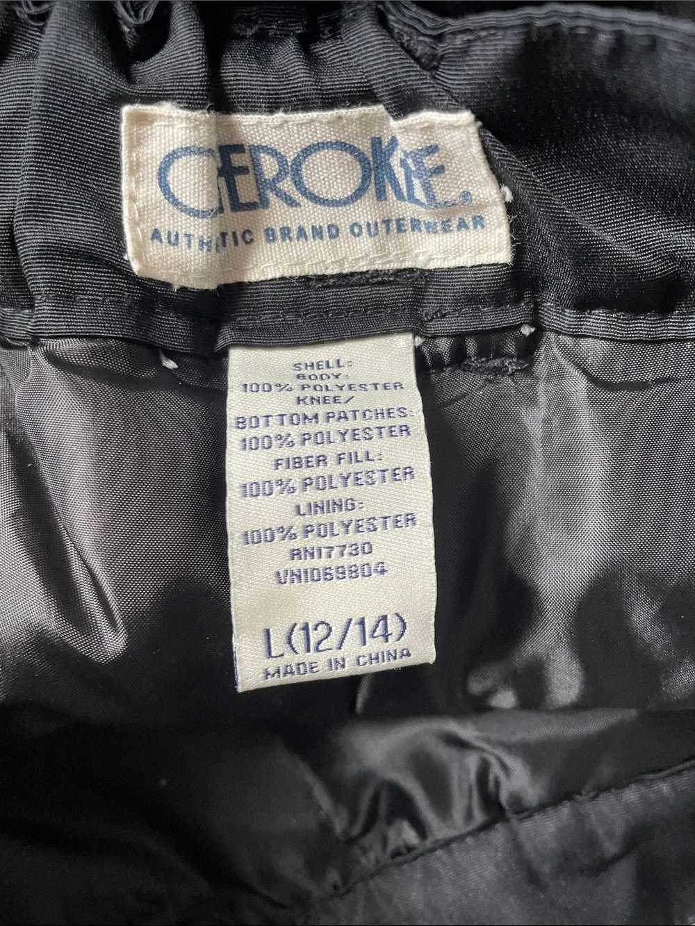Cherokee Black Size 12-14  Youth  Snow/Ski Pants  Boys / Girls